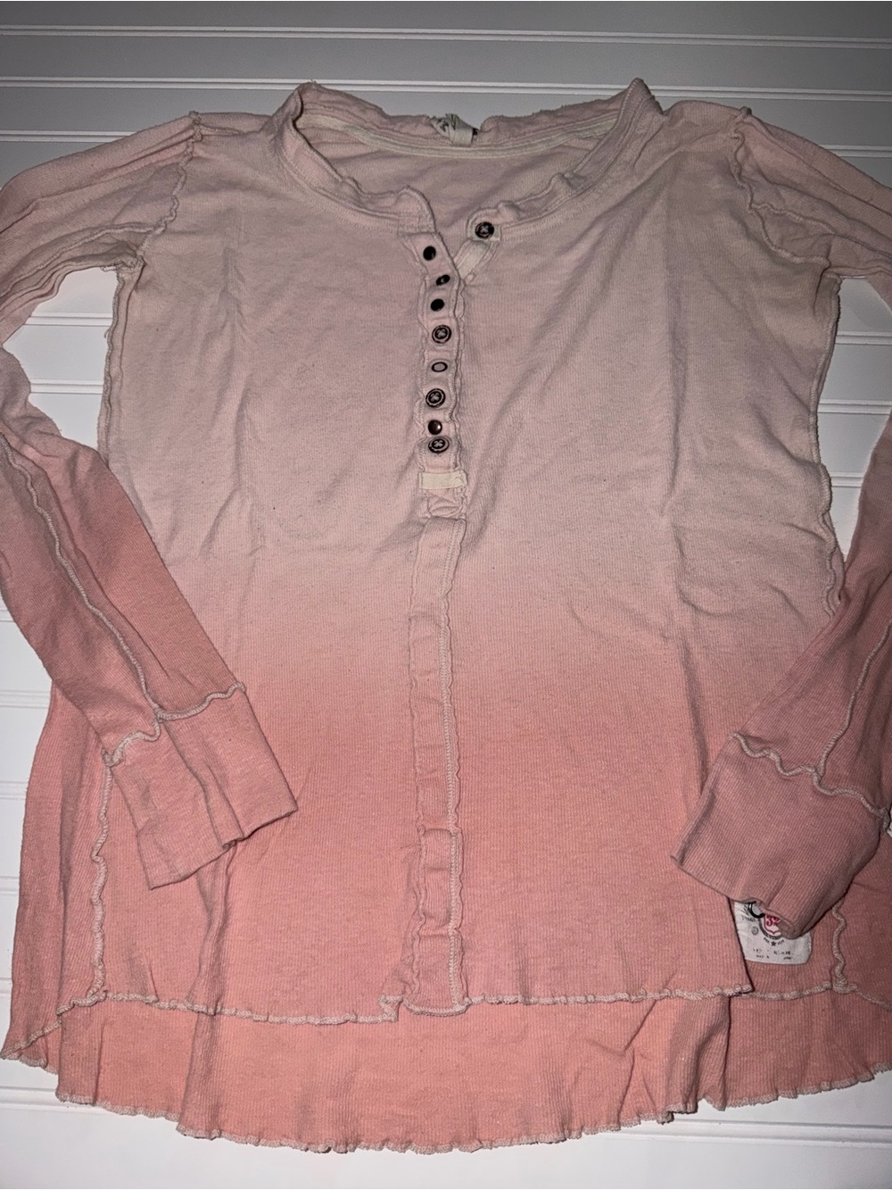 We The Free Long Sleeve Henley Top Medium
